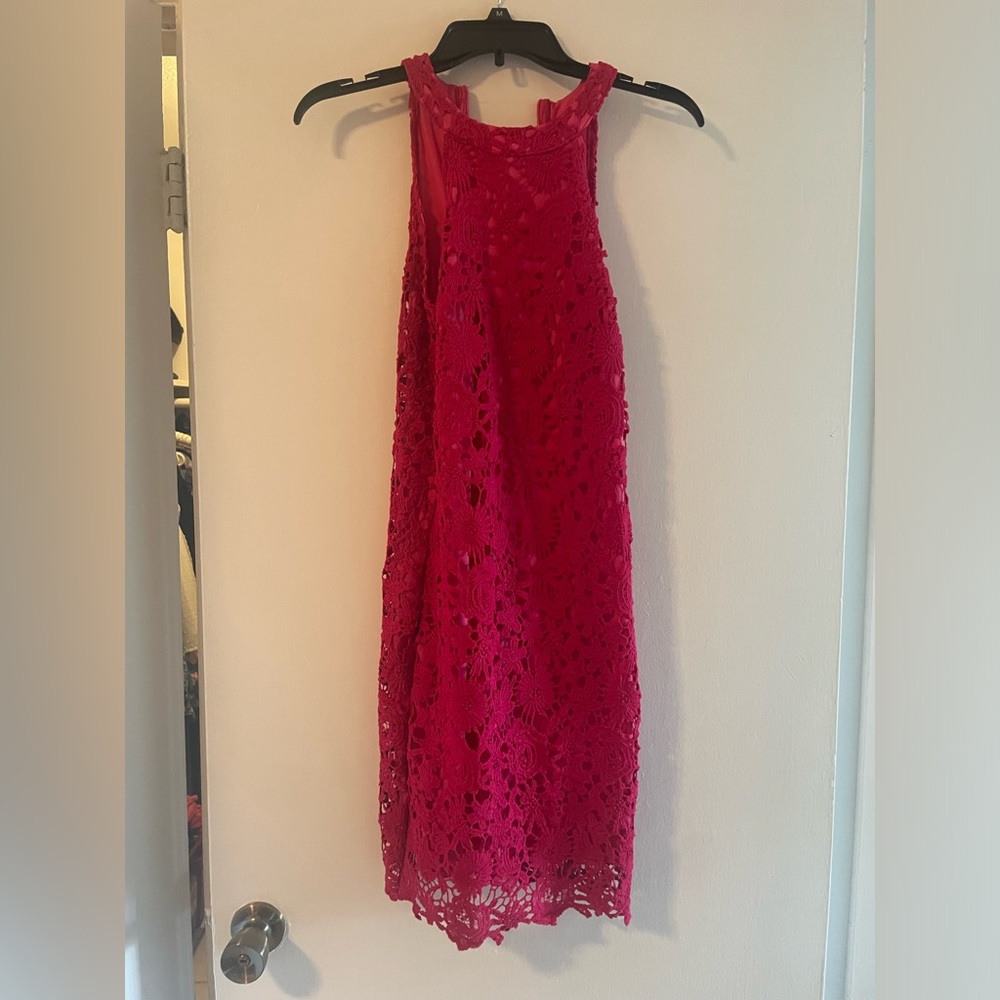 Pink lace dress for wedding guest. SHEIN. Never worn. Medium.